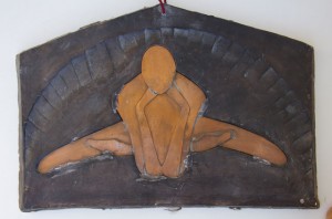 meditazione - gesso bronzato e rame